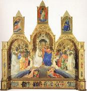 Lorenzo Monaco The Coronation of the Virgin with Saints and Angels The Annunciation and The Blessing Redeemer Germany oil painting artist